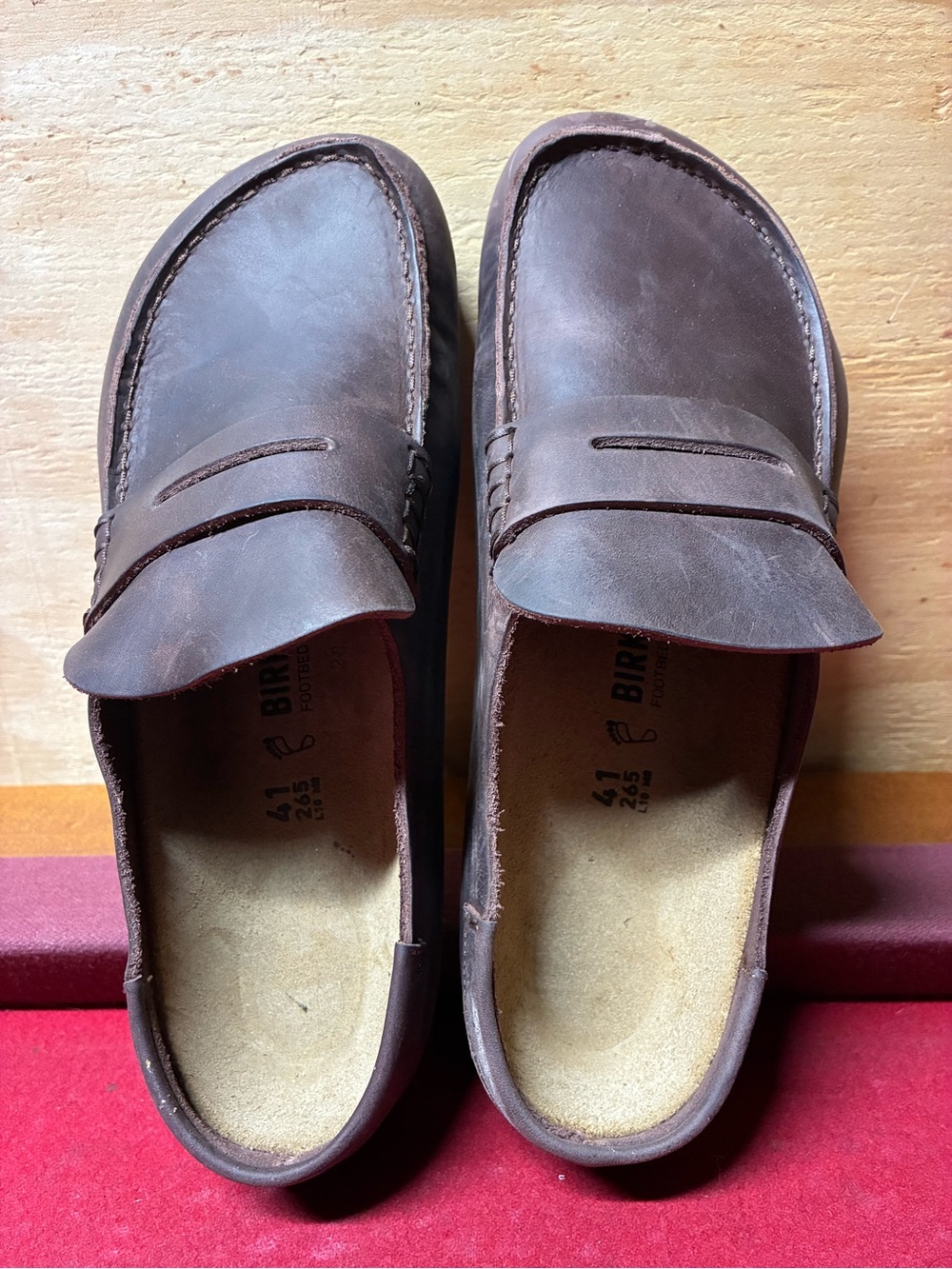 Birkenstock Men’s Brown Leather Slip-On Loafers